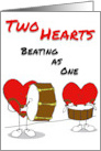 Valentine for Music Lover a Two Heart Drumline card