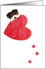 Valentines Day Love Australian Shepherd With a Heart card