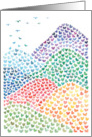 Peaceful Birds Flying From Mountains of Love card
