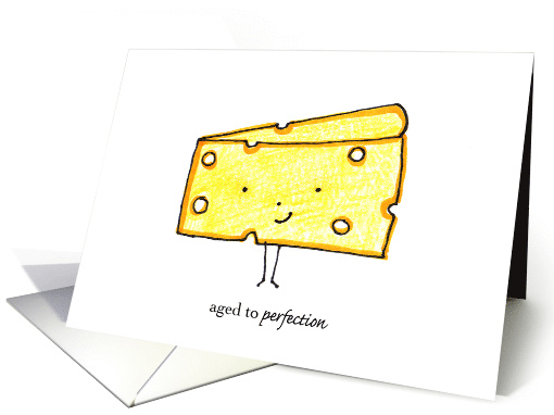 Happy Birthday Funny Cheese Wedge card (1837372)