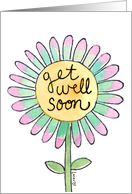 Happy Flower Get Well Soon card