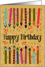 Colorful Pattern Birthday Candles for Anyone card