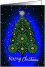 Pinwheel Christmas Tree with Snow card