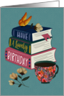 Lovely Birthday Books with Butterfly and Tea Cup card
