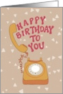 Happy Birthday to You Retro Rotary Phone card