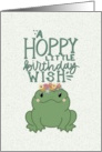 Hoppy Little Birthday Wish Floral Frog card