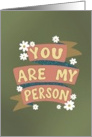 Friendship You Are My Person Retro Banner card