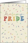 Happy Pride LGBT Rainbow Floral Sprinkle card