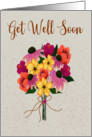 Get Well Soon Floral Bouquet Card