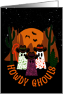 Howdy Ghouls Halloween Ghost Cowboy card