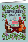 Birthday From All Woodland Animals card