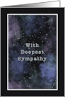 With Deepest Sympathy Galaxy Night Sky card