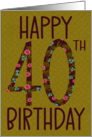 40th Birthday Floral card