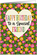 Birthday Floral to a Special Friend card