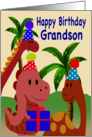 Birthday for Grandson Dinosaurs card