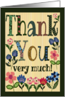 Thank You Very Much Floral card