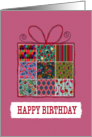 Birthday Patchwork Present card
