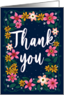 Thank You Flowers and Vines card