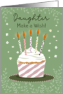 Birthday Cupcake with Candles for Daughter card