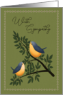 Sympathy Birds on Tree Branch card