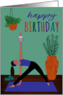 Birthday Yoga Cupcake card