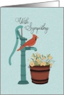 With Sympathy Water Pump Cardinal card