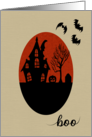 Halloween Haunted House Boo card