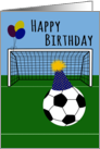 Birthday Soccer Ball and Net card