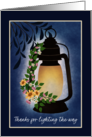 Thanks for Lighting the Way Lantern card