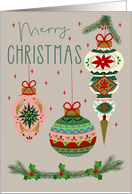 Christmas Ornaments Merry Christmas card