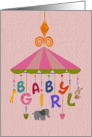 Congratulations Baby Girl Mobile card