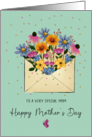 Mothers Day Envelope of Flowers card