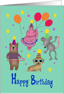 Dancing Animals to Celebrate Birthday for All card