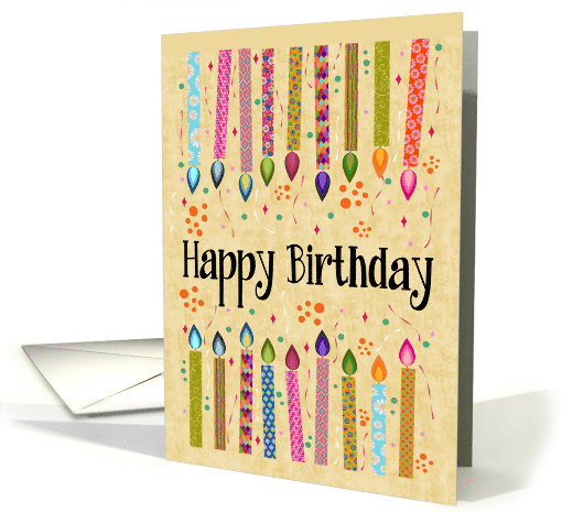 Colorful Pattern Birthday Candles for Anyone card (1838830)