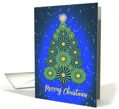 Pinwheel Christmas Tree with Snow card (1840748)
