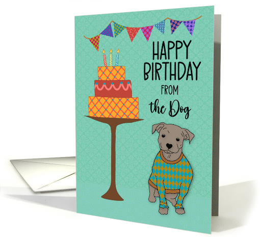 Happy Birthday from the Dog Cake card (1844050)