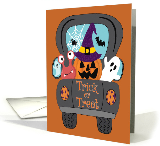 Halloween Retro Truck Trick or Treat card (1849556)