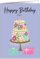 Birthday Cake with Presents card