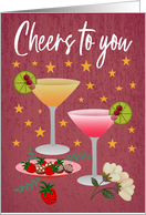 Cheers to You Birthday Cocktails card