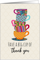 Thank You Stack of Tea Cups card