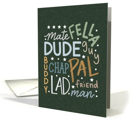 Happy Birthday Male Friend Words card (1860334)