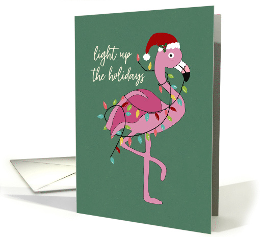 Christmas Flamingo Light up the Holidays card (1864146)