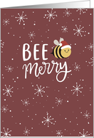 Merry Christmas Bumble Bee Insect card