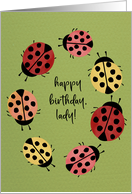 Birthday Ladybugs card