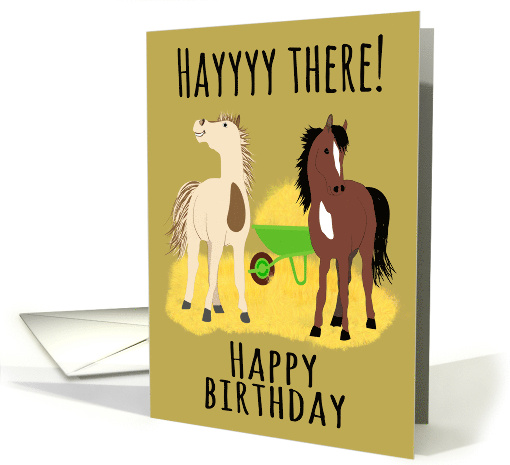 Birthday Hayyy There Horses card (1868504)