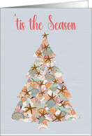 Christmas Tis the Season Shell Tree card