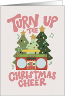 Turn Up The Christmas Cheer Retro card