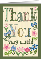 Thank You Very Much Floral card