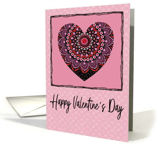 Valentines Day Dotted Mandala Heart card (1881890)