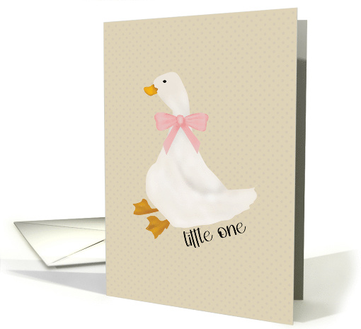 Congratulations New Baby Girl Duck with Bow card (1884098)
